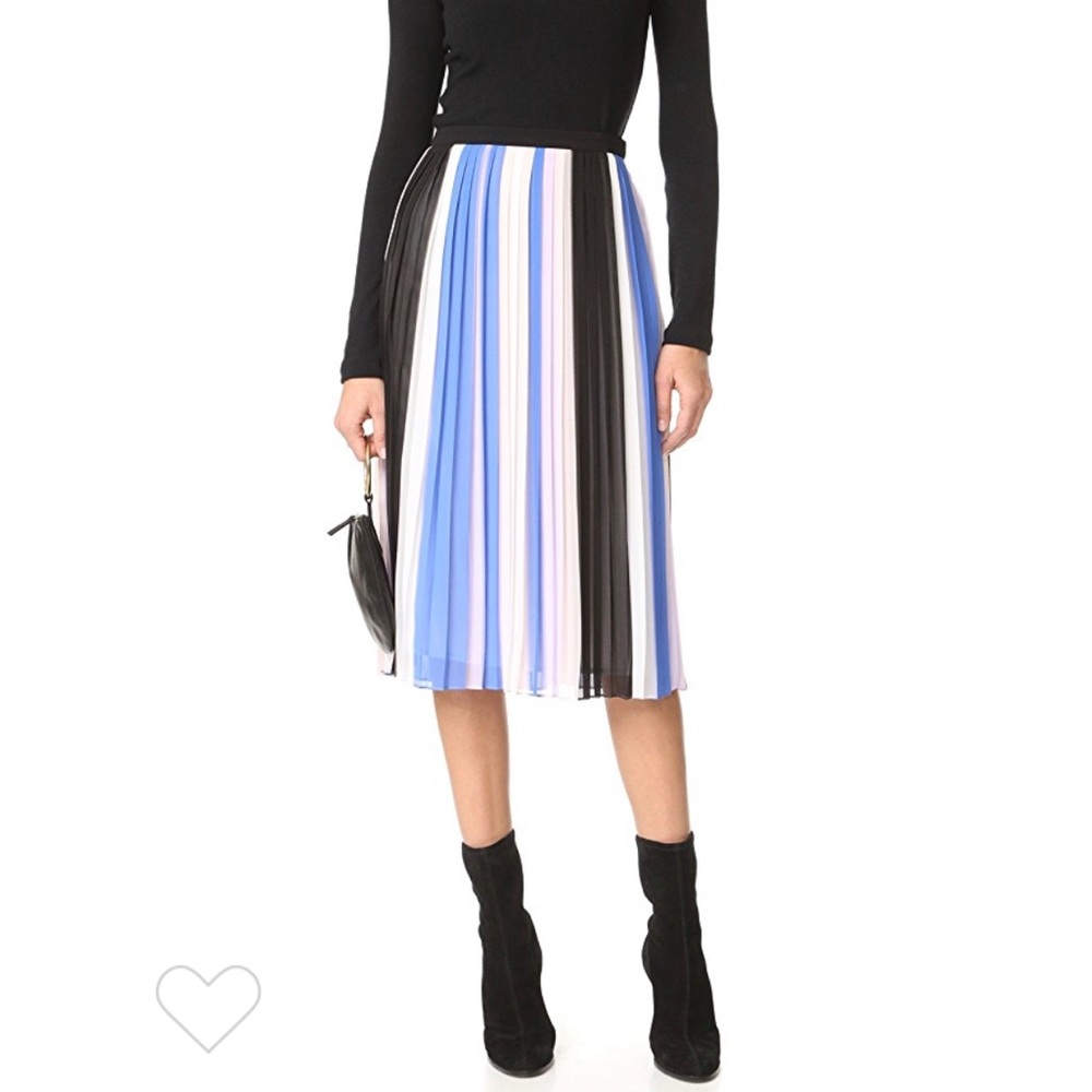Club Monaco Striped Chiffon Skirt, Size 6